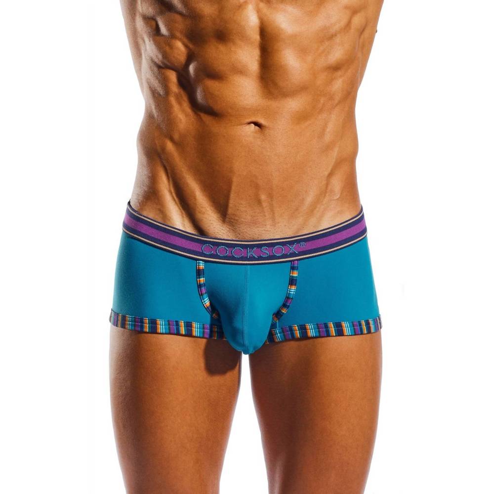 NEW COCKSOX men's contour pouch trunk in corfu